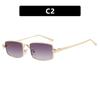Leopard head small frame sunglasses square new retro sunglasses women Internet celebrity hip hop personality sunglasses