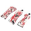 3Pcs Golf Club Head Cover Oxford Cloth British Flag Golf Head Cover for Golfer Lovers