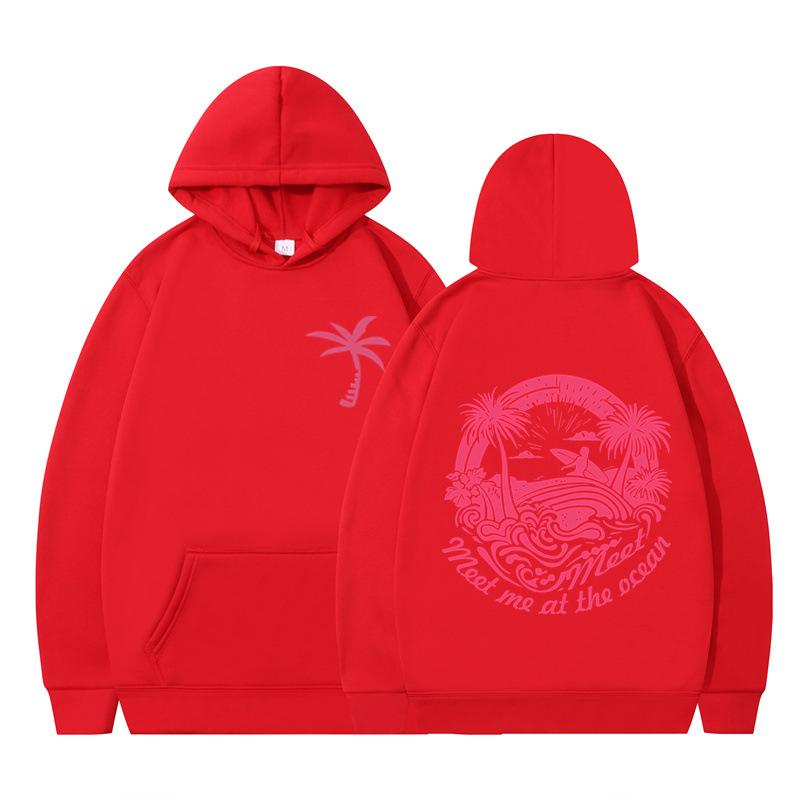 Letter Graphics Printed Hoodies Autumn Winter Casual Fleece Long Sleeved Streetwear Sweatshirts Hooded for Men Women