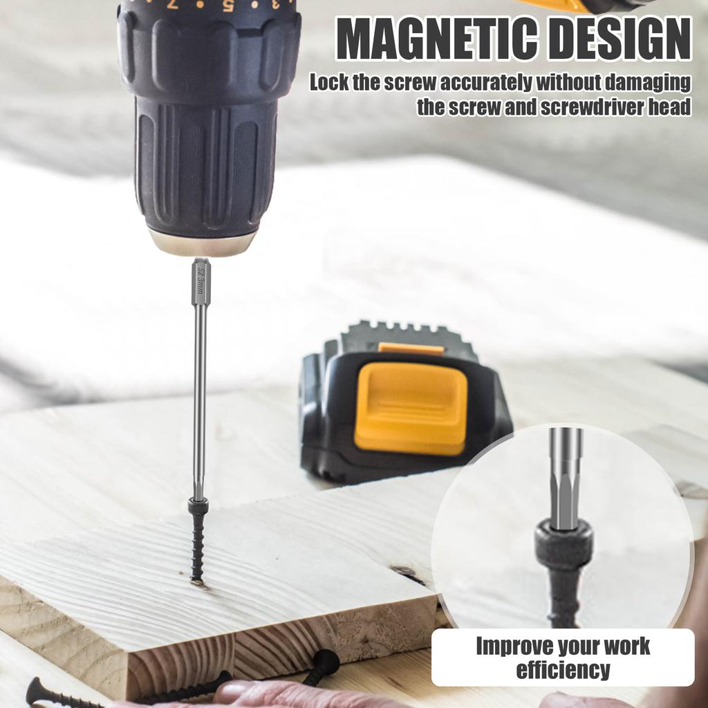 10/6pcs Hex Allen Key Bit Set S2 Steel 1/4” Hex-Shank Metric Inner Hexagon Screwdriver Bit Multiple Size for Assembling Furnitur