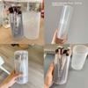 Makeup Brush Case Retractable Makeup Brush Holder Brush Organizer Plastic Clear Travel Brush Container Cup Dustproof Storage