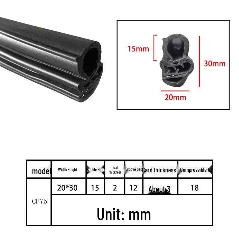 High-Temperature Resistant U-Shaped Rubber Sealing Strip for Dustproofing Electrical Cabinets and Car Doors