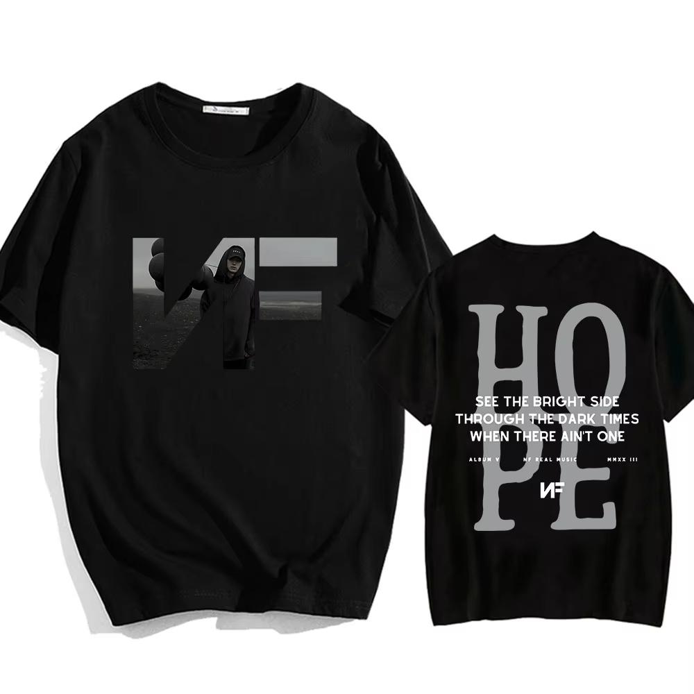 Rapper Graphic Printing Tee-shirt NF Hope Tour Print T-shirts Hip Hop Streetwear Short Sleeve Summer Cotton Tshirts