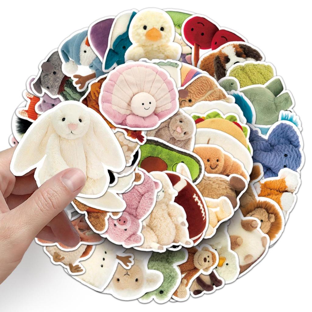 51 Personalized Jellycat Graffiti Cartoon Stickers for Cute Doll, Computer & Phone Decoration