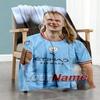 Haaland 194 Personalized Name Blanket Cozy Customizable Blanket Comfortable for Bed Nap Office Chair Sofa for All Occasions