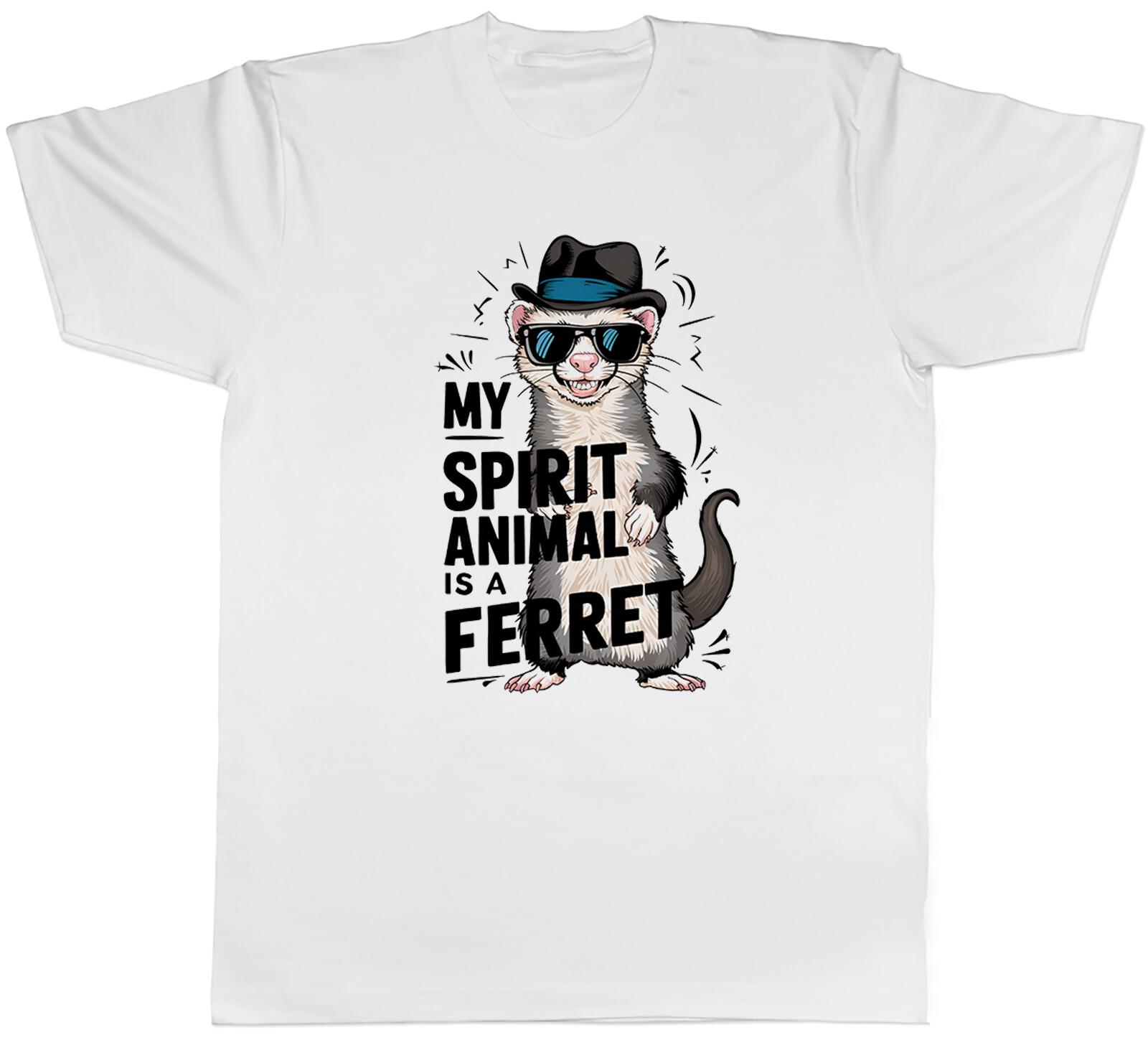 My Spirit Animal is a Ferret Mens T-Shirt Funny Tee Gift XXL