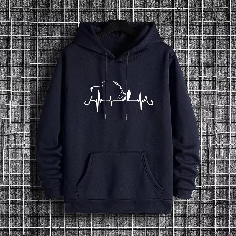 Fishman Print Hoodies for Man Autumn Winter Hot Sale High Quality Hooded Sweatshirt Home Outdoor Casual Sport Warm Pullover
