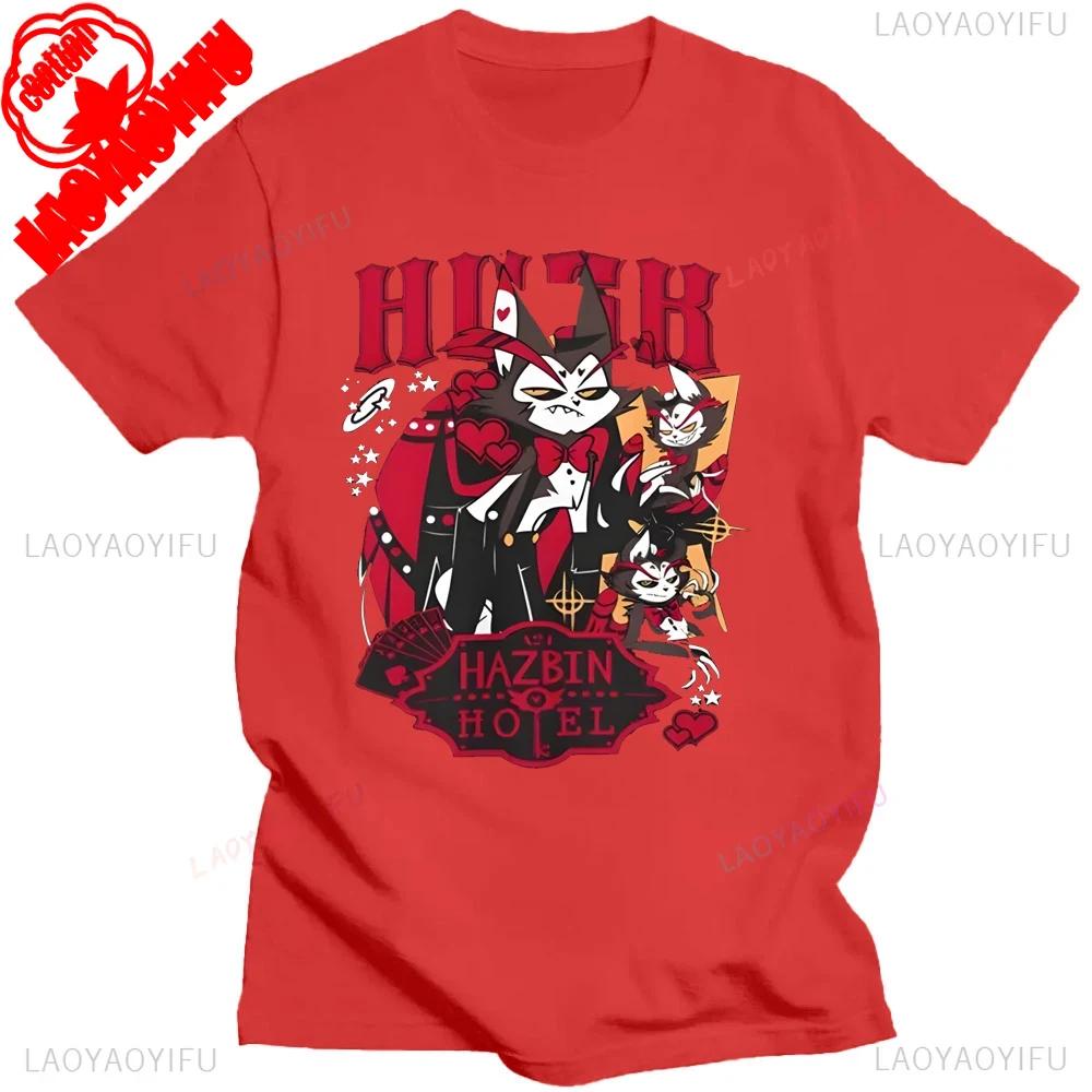 Hazbin Hotel Lucifer 2025 T-Shirt Comfortable Personality High Quality Cotton Tops Two-dimensional Nostalgia Retro Unique