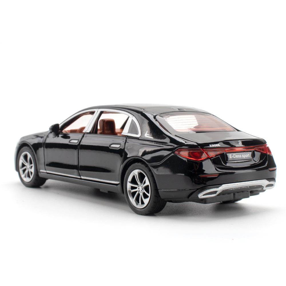 RNV4 1:32 Mercedes-Benz E300L Toy Car Model Diecast Alloy Metal Miniature Sound & Light Pull Back Collection Gift For Boy Kids A614