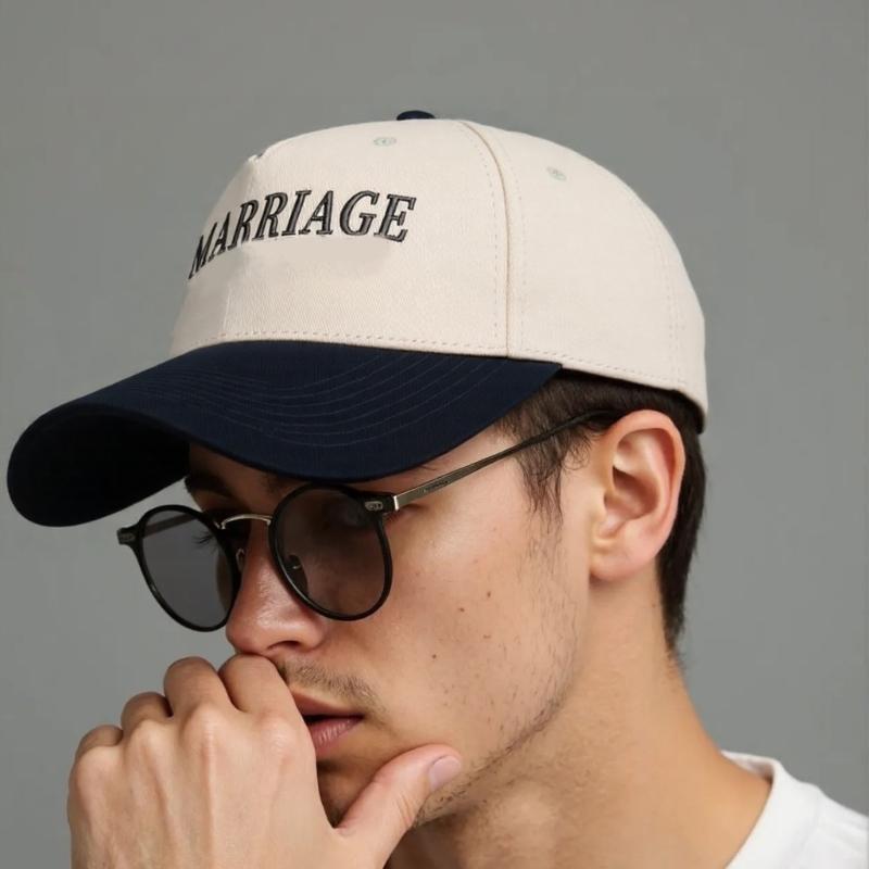 Embroidery Color Block Driver Hat Hard Top Baseball Hat Breathable Polyester Adjustable Back Closure for Men Outdoor Use