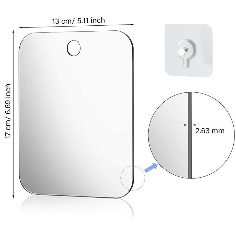 

New Acrylic Mirror Shower Shaving Mirror Washroom Travel Accessories For Women Makeup Shaving Bathroom Tools a