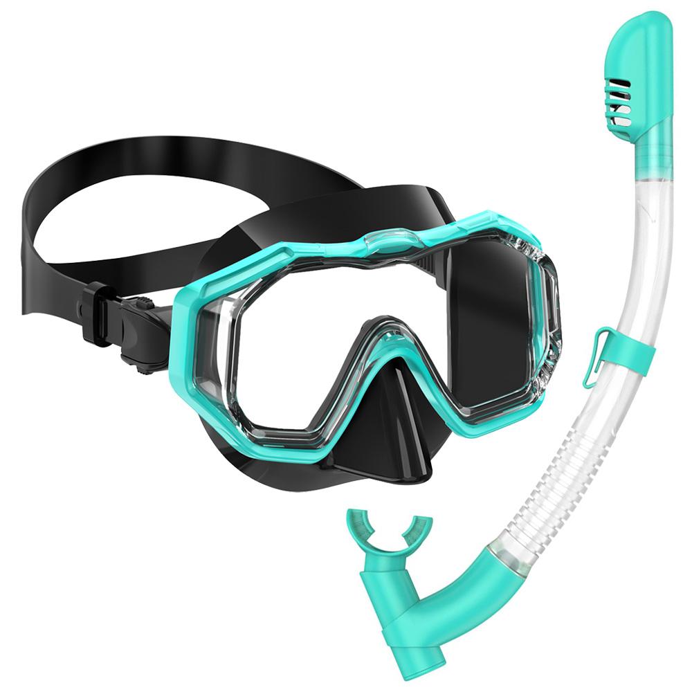 

Kids Snorkel Mask 3 Windows Panoramic Wide View HD Three-Lens Adjustable Scuba Snorkeling Swimming Diving For Kids and Youth