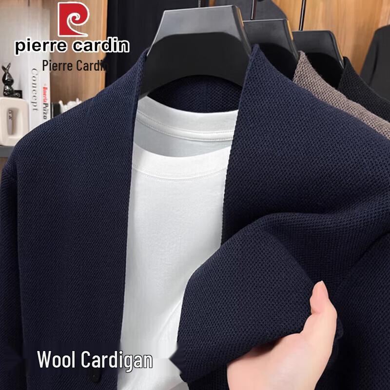 Pierre Cardin Men s Solid Collarless Knit Cardigan 2XL