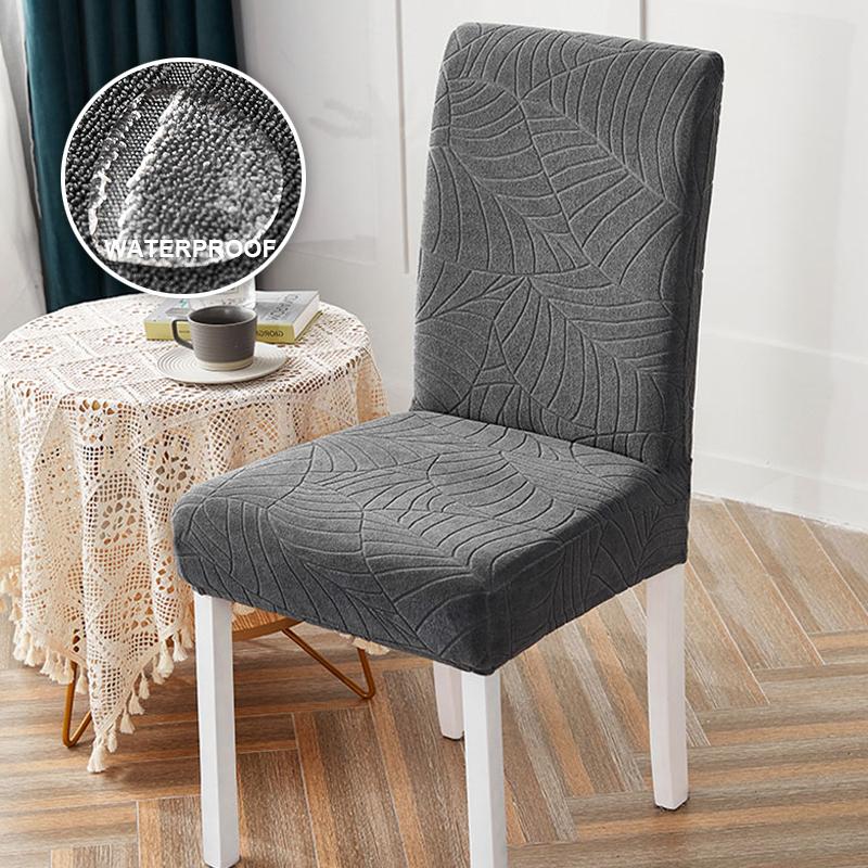 1/2/4/6 Stück Blätter Jacquard Stuhlbezug Spritzwassergeschützt Elastisch Esszimmerstuhlbezüge Küchen-Wohnzimmer-Stuhlschutz Überwürfe