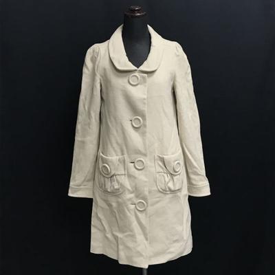 Frapbois Japan Angora Wolle Langer Mantel 1 S Elfenbein(GEBRAUCHT)