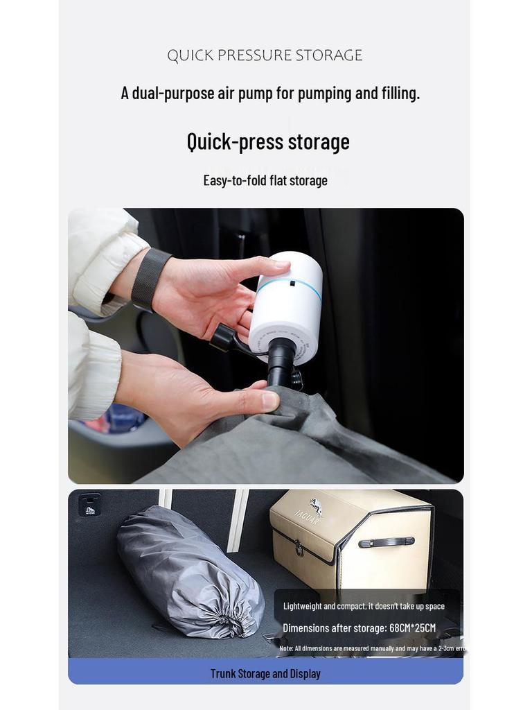 Avatr 07 Car Trunk Mattress: 12'' Inflatable-Free Sleeping Pad for Single Bed Comfort