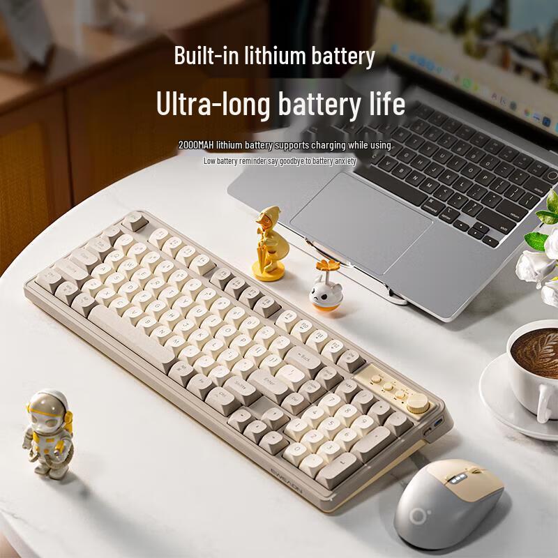 Qianxingzhe V1 Třírežimová klávesnice s mechanickým pocitem a tichou membránou