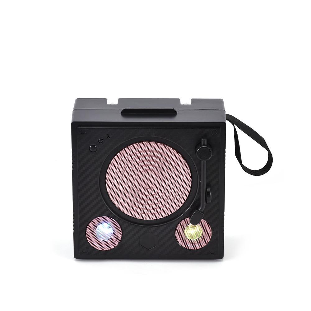 Bluetooth Speaker with Dual-Microphone Antenna, Solar Power, USB Flash Drive, Card Slot, and TWS Connectivity.