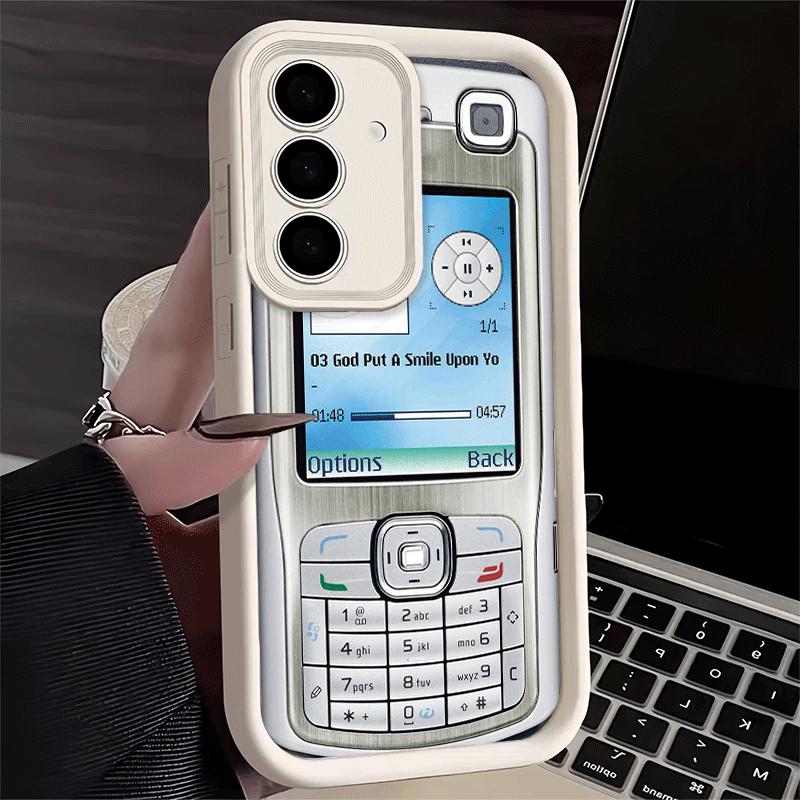 Phone Case for Samsung Galaxy A17 A16 A15 A14 A13 Funny Retro Callphone A56 A36 A26 A55 A35 A25 A54 A34 A24 A53 A33 A23 A07 A06