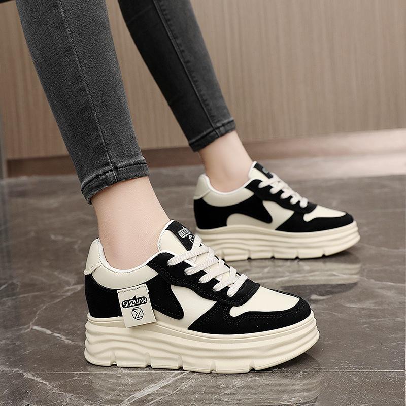 New Style of Shoes for Summer and Autumn Color-blocking Thick Sole Wear-resistant Versatile and Breathable College Style