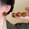 Maillard Design Minimalist Round Tiger Eye Stone Pendant Stud Earrings for Gothic Girls New Accessories Fashion Jewelry
