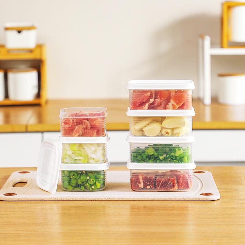 Microwaveable Portion Boxes for Frozen Meat, Grains & Miscellaneous Storage in Fridge/Freezer