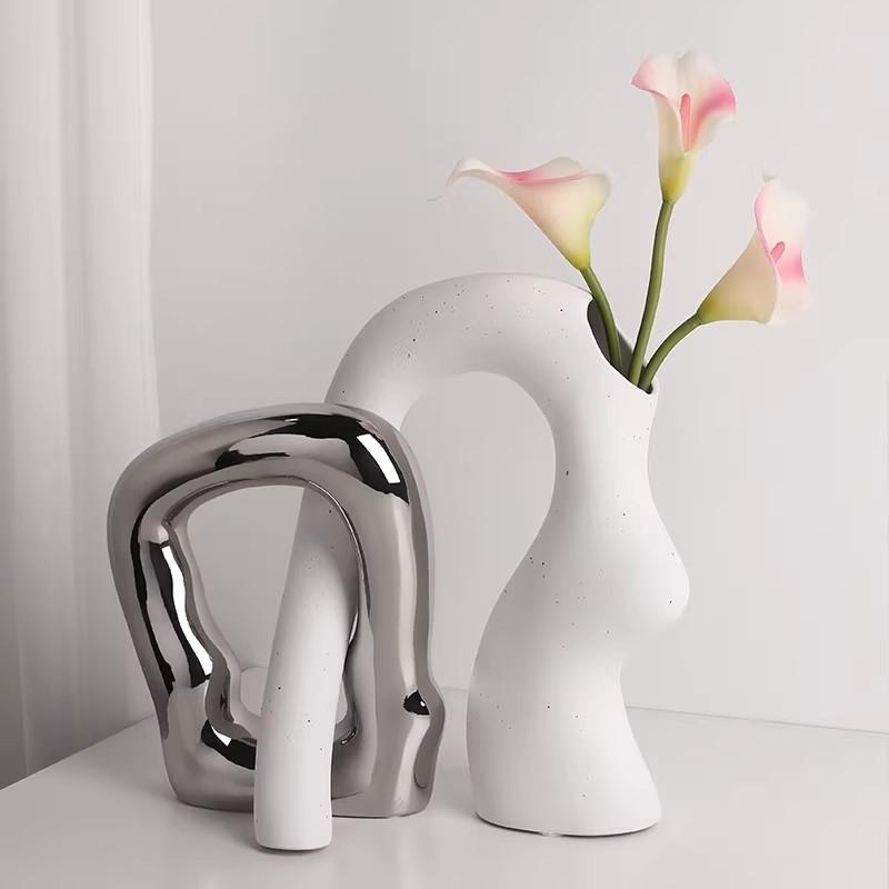 Plant Pots Table Decoration Ornaments Flower Arrangement Ceramic Vases Room Aesthetic Decor