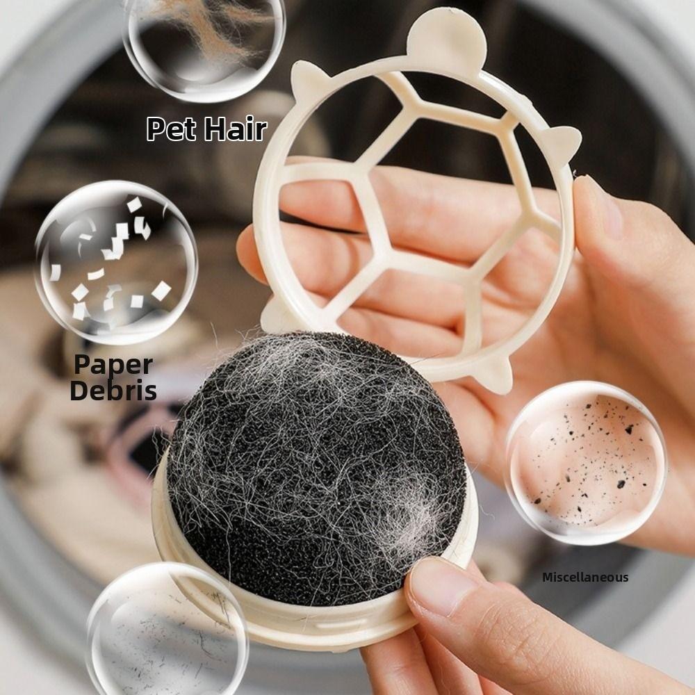 2Pcs Reusable Laundry Balls Turtle Shape Hair Remover  Household Clothes Cleaning