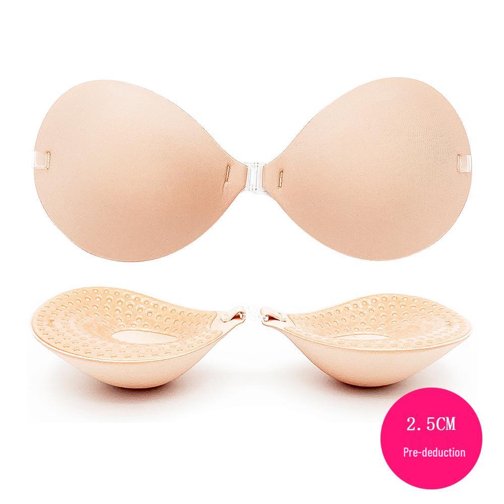 Silicone Invisible Bra: 5CM Thick Breast Enhancer Stickers for a Fuller Look—Ideal for Brides & Wedding Dresses