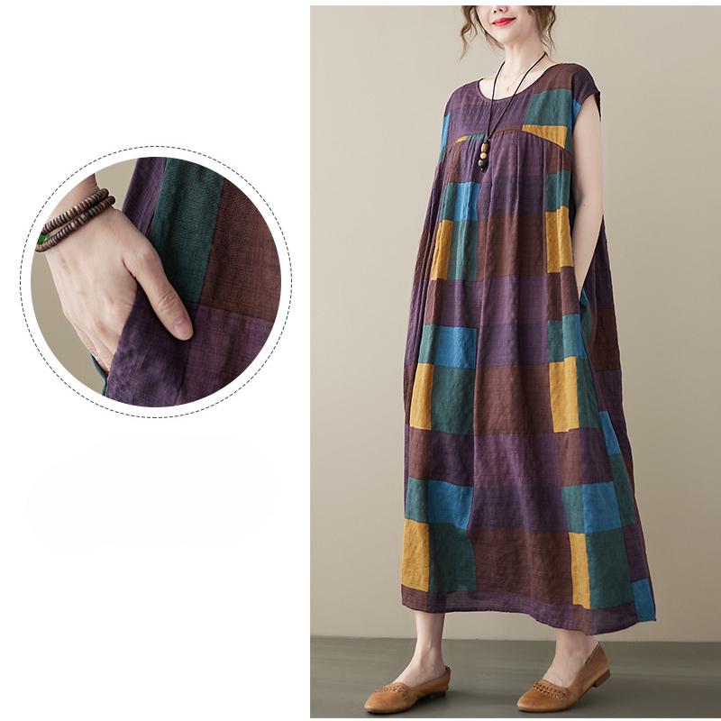 Новое летнее свободное тонкое платье большого размера с литературным принтом ручной работы — фото 7