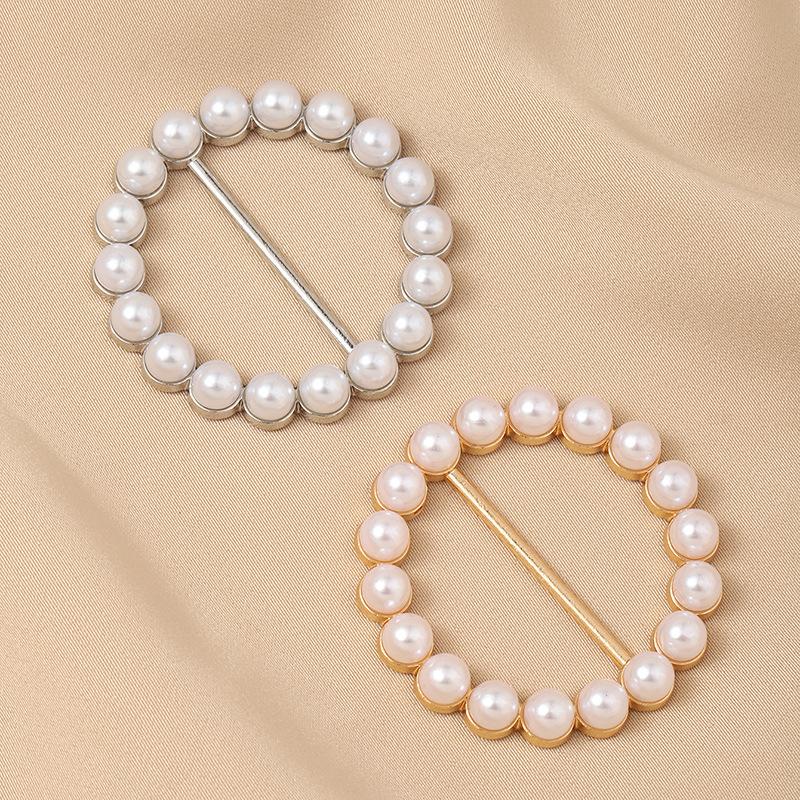 Scarf Ring Clip -T-shirt Ties Clips Clothes Corner Knotted Button for Women Fashion Metal Round Circle Shirt Clip Buckle