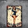 Vintage Sailor Metal Tin Sign 8x12 Wall Art Retro Home Bar Decor