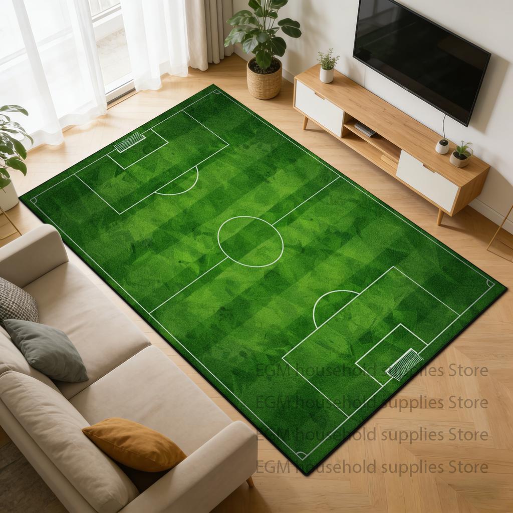 Football Field Carpet Modern Living Room Foldable lounge Floor Mats Non-slip Bedroom study customizable large size Rugs Washable