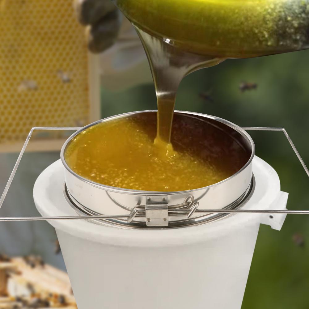 Honigsieb, Doppelsieb, Netzfiltersieb aus Edelstahl für die Bienenzucht