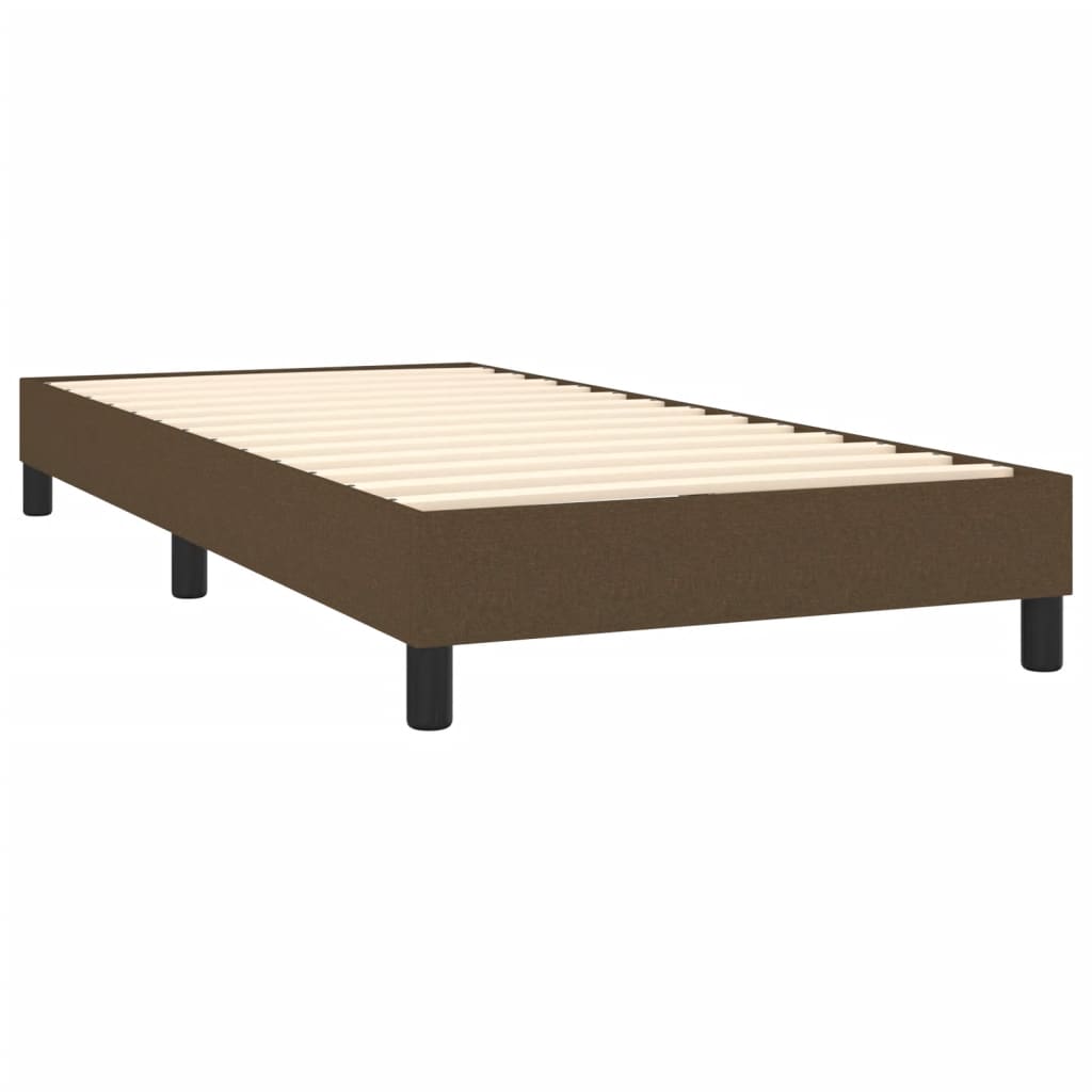 Vidaxl Bed Frame Without Mattress, Dark Brown, 90X200 Cm, Fabric