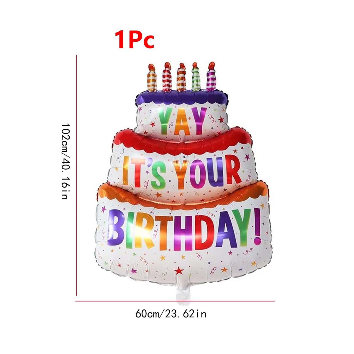 

102*60 см супер большой трехслойный мультяшный воздушный шар в форме торта детский воздушный шар для украшения дня рождения разноцветный