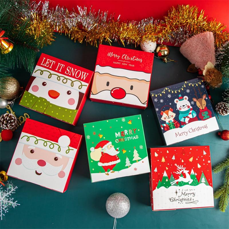 5Pcs Noël Cadeau Sac Fête Chocolat Bonbons Biscuits Cadeaux Emballage Supply