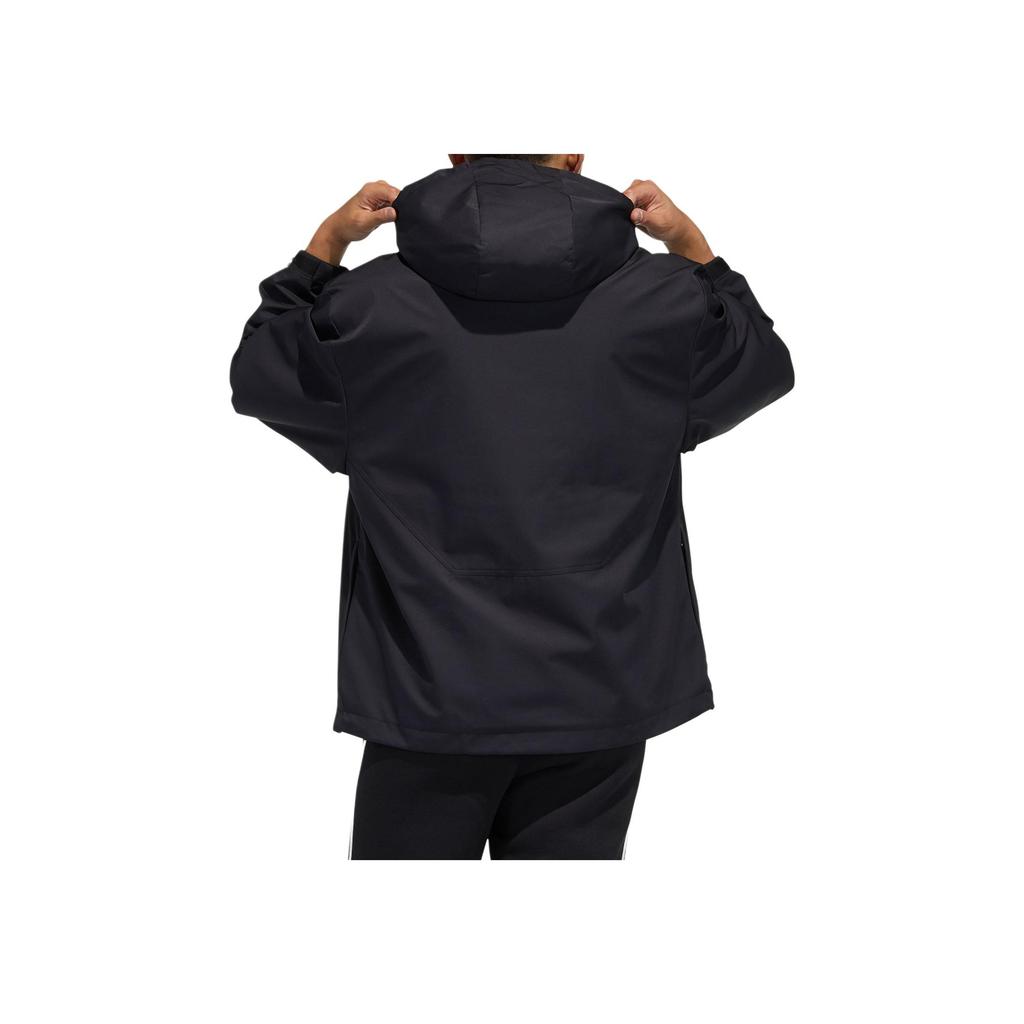 Adidas Originals Premium Hooded Zip-Up Loose Jacket Men Jackets Black H38880