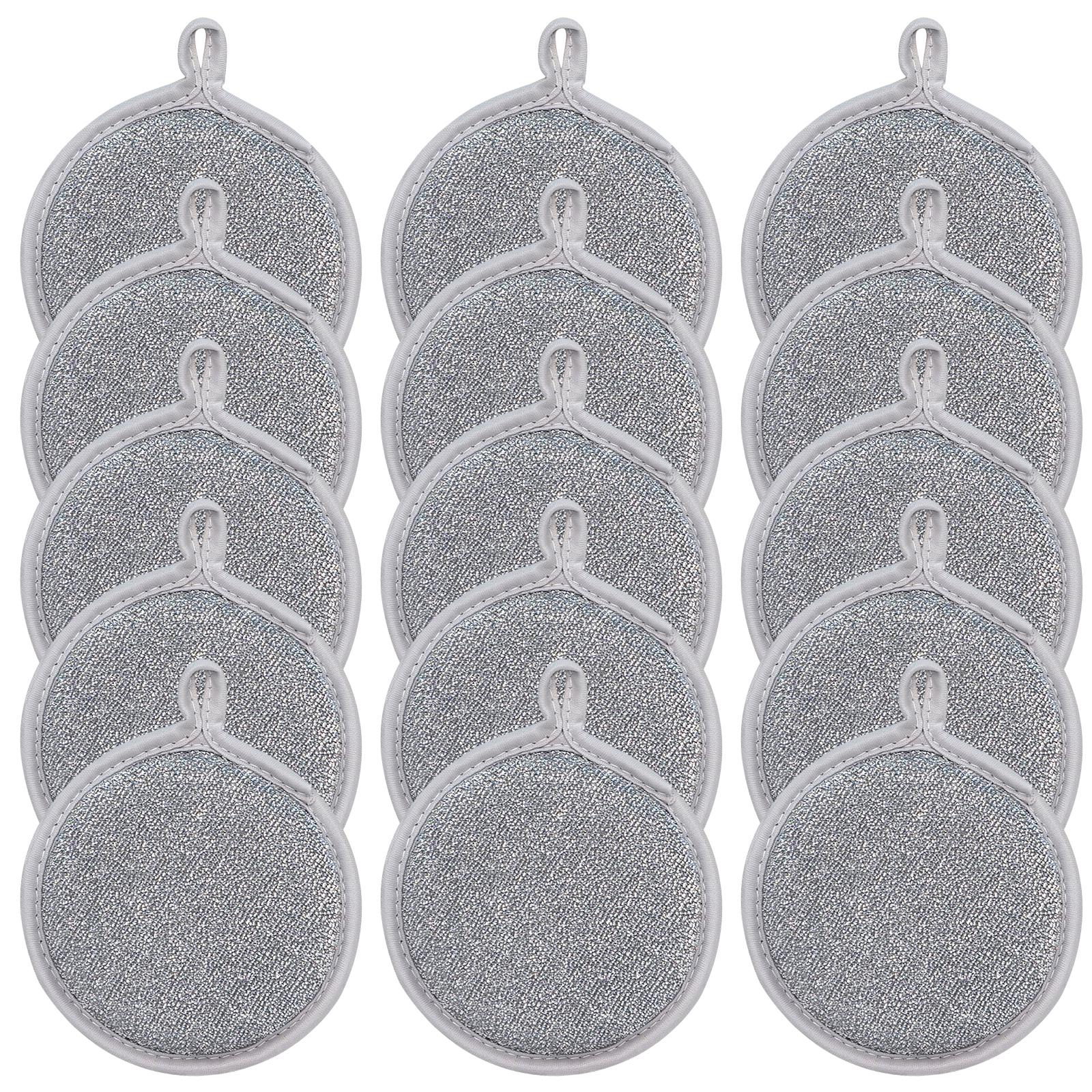 

Тряпки для мытья посуды из проволоки, многоцелевые губки и салфетки для мытья посуды из проволоки для уборки кухни, многоразовые салфетки 5 шт./10 шт./15 шт. 15