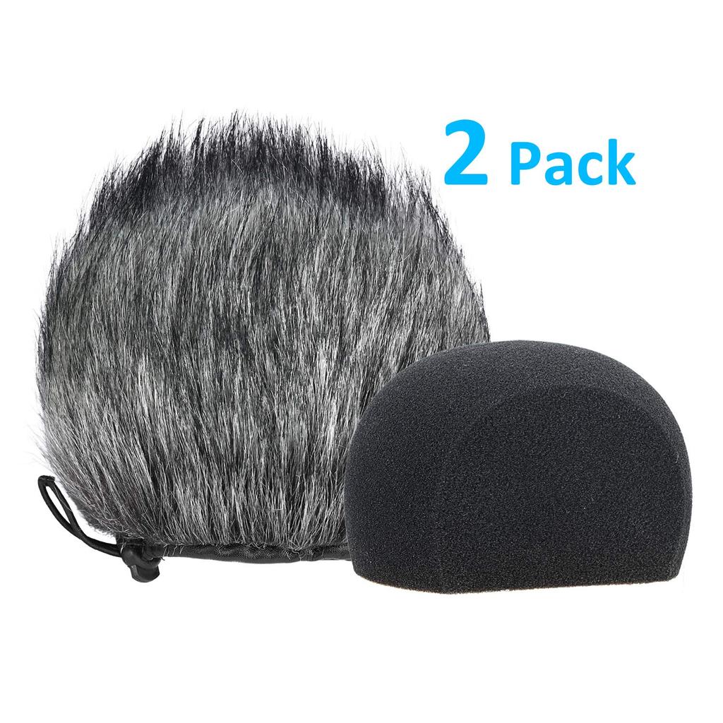 YOUSHARES H6 Windscreen Muff Foam for Zoom H6 Portable Handheld Microphone Windscreen & Recorder, Indoor/Outdoor (2-Pack)