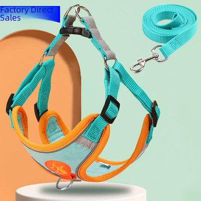 Reflective Dog Harness and Leash Set for Small & Medium Breeds - Anti-Breakaway Design
