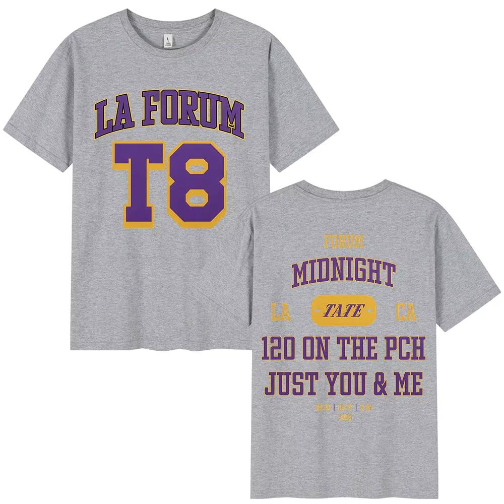 Tate McRae LA Forum T8 EVENT Miss Possessive Tour T-Shirt Men Women Harajuku O-Neck Short Sleeve T Shirts Cotton Casual T-shirts