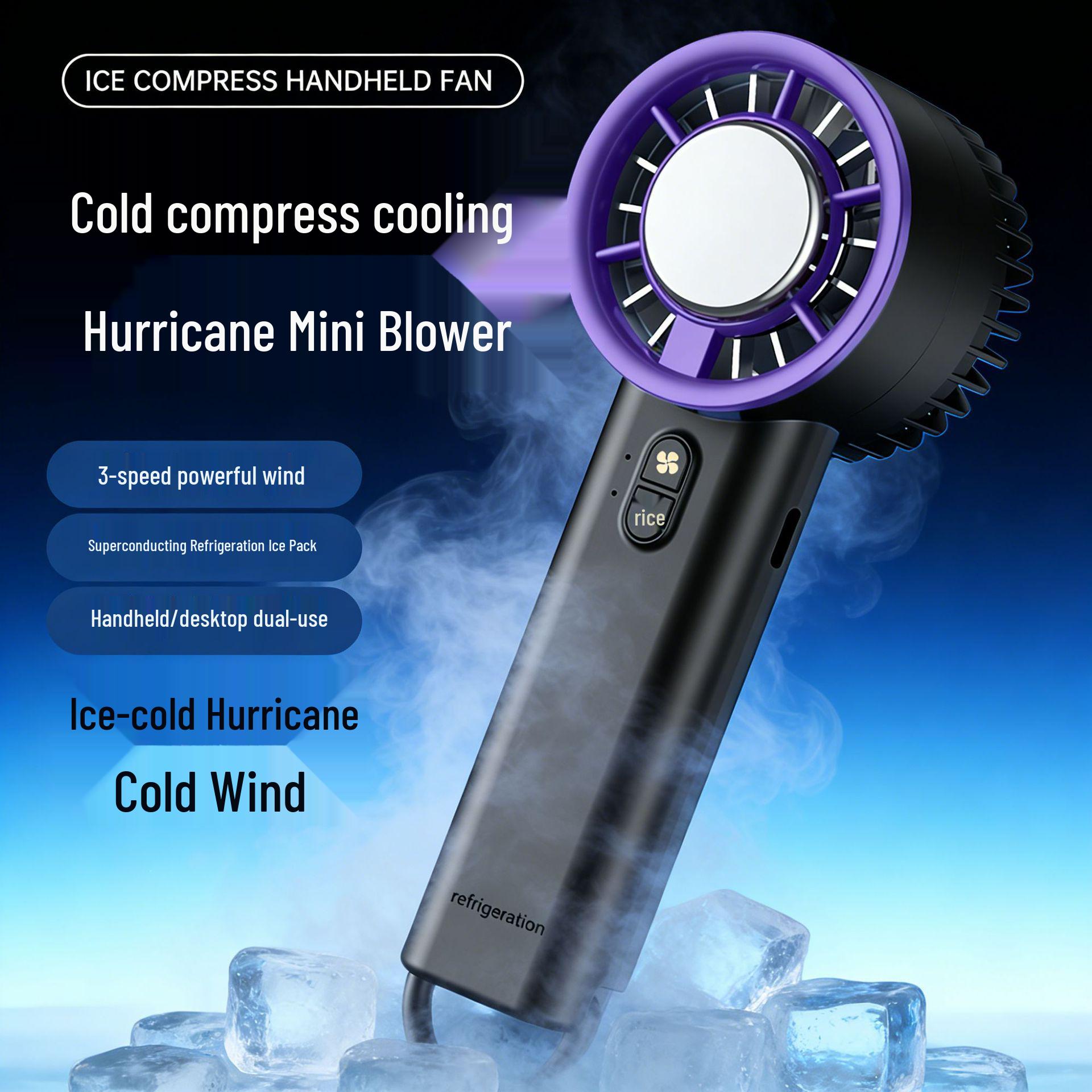 

Highly Recommended: Portable Mini Handheld Fan with Ice Pack – Perfect for Students, Dorms, Camping, and Silent Use During Summer. 5.7*6*15.7 cm