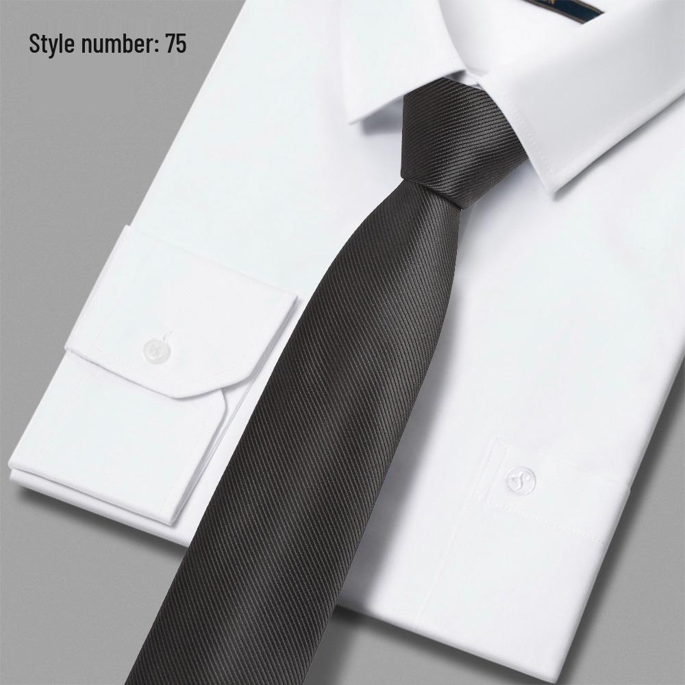 2025 New Men's 6cm Polyester Silk Business Casual Tie