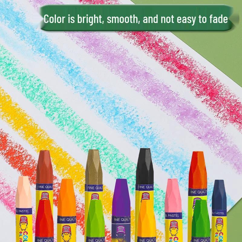 Sechseckige waschbare Ölpastellkreiden - Wischfest für Kinder, Erhältlich in 12/24/36/48 Farben