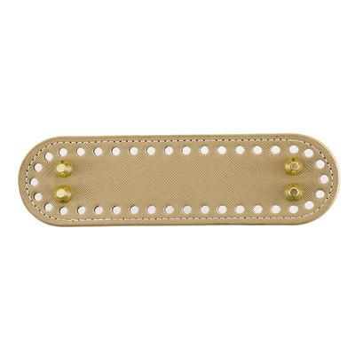1Pc Bag Components Long Bottom For Knitted Bag Pu Leather Base Handmade With Holes Diy Crochet Accessories