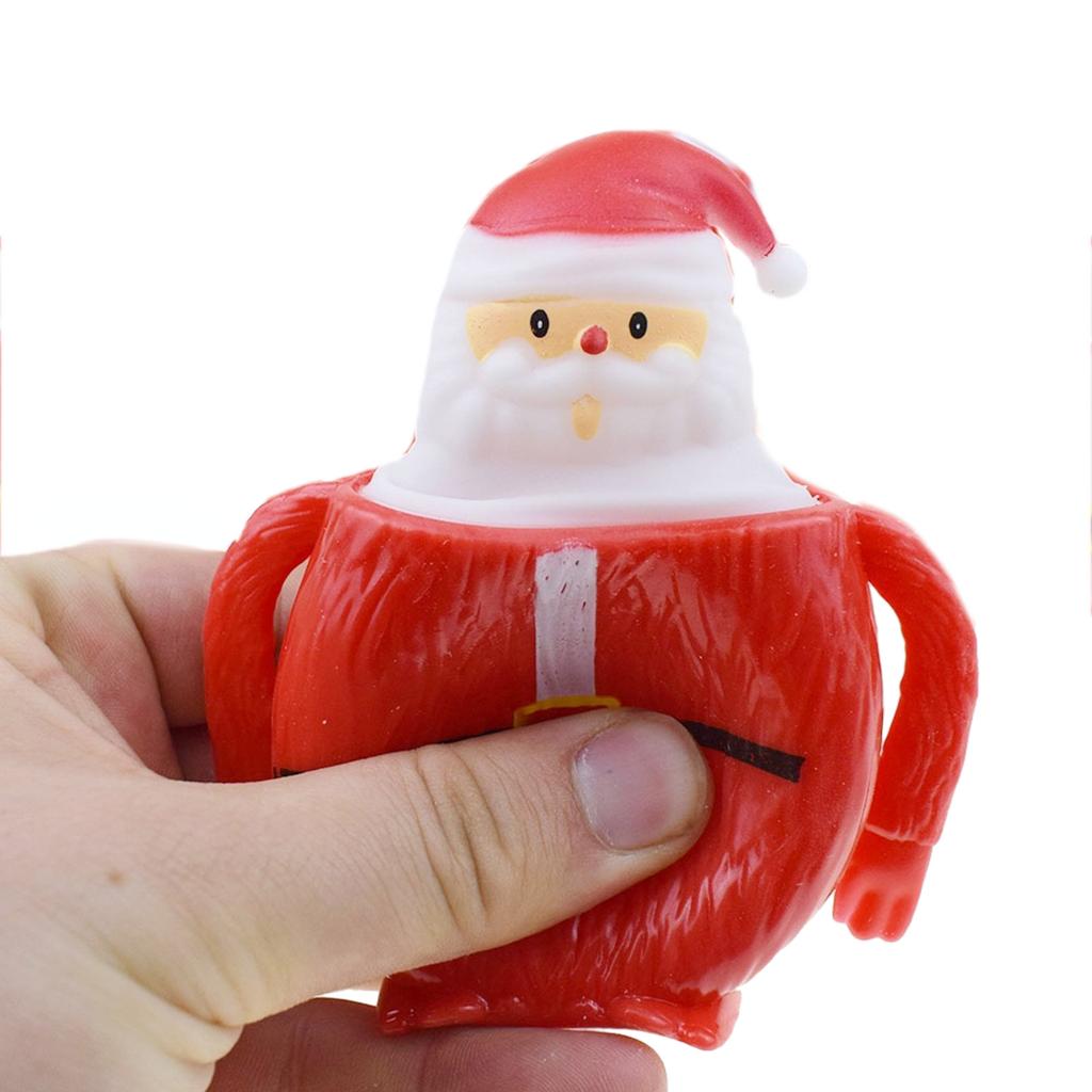3 Stück Quetschspielzeug Weihnachten Weihnachtsmann/Schneemann Puppe Neuheit Popup TPR Fidgets Quetschbares Spielzeug Kinder Büro Schreibtisch Neuheit Spielzeug