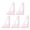 5pcs Transparent Triangular Curve Rulers Plastic Sewing Ruler Set  For Tailors