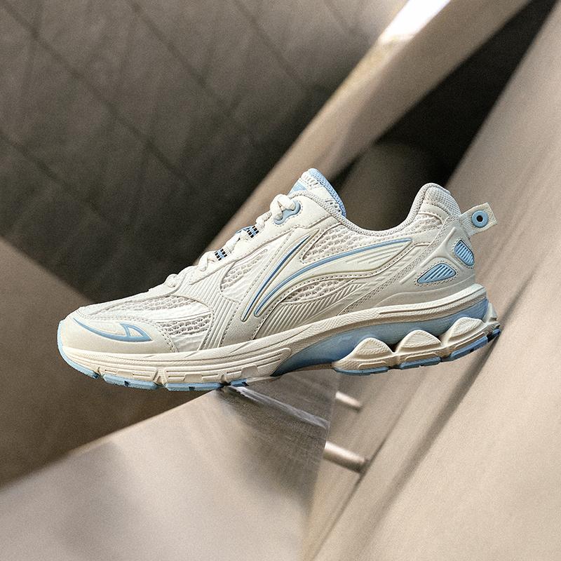 Li Ning Fuyiao 2.0 Klasické Retro Dvojité Tlumení Stabilní Podpora Absorpce Nárazů Protiskluzové Odolné proti Opotřebení Lehké Nízké Běžecké Boty ARXU002-9