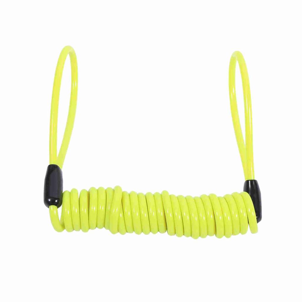 Motorcycle Bike Alarm Disc Lock Antitheft Security Spring Reminder Coil Cable Orange